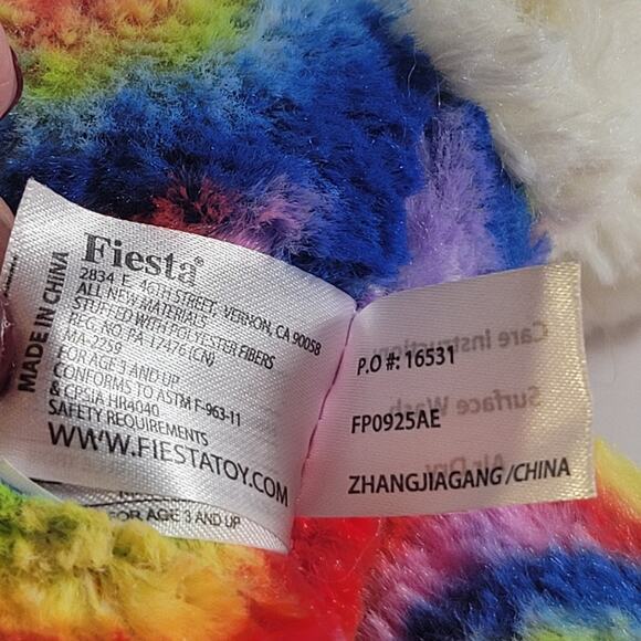 Fiesta Tie Dye Wolf Plush 10" Great Wolf Lodge Collectible Stuffed Animal - Picture 15 of 16